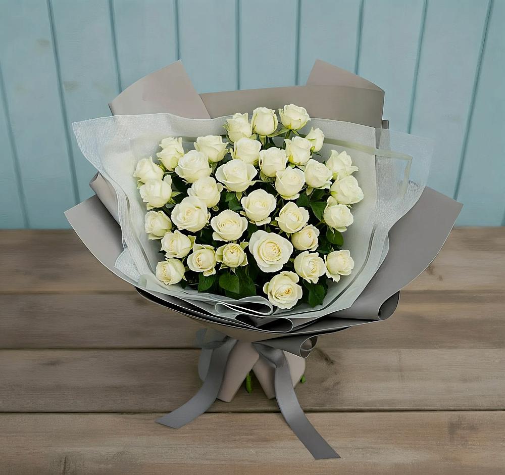 Букет Белоснежная нежность в Плотниково