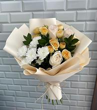 Букет цветов из:  Розы и Хризантемы в Плотниково