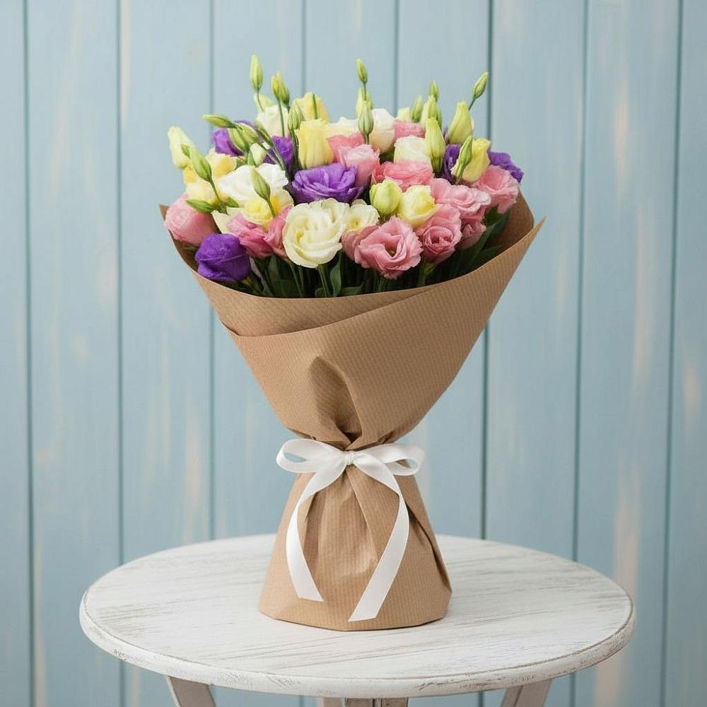 Букет цветов из: Лизиантусы в Плотниково