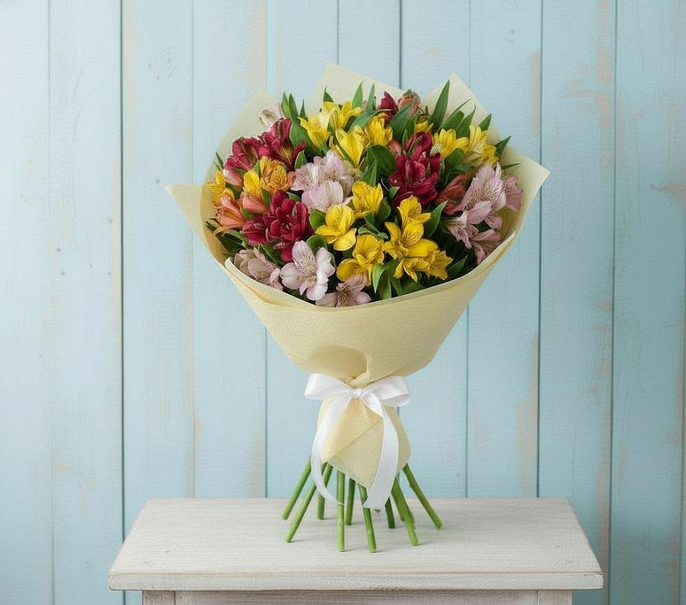 Букет цветов из: Альстромерии в Плотниково