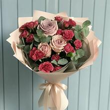 Букет цветов из:  Гвоздики и Розы в Плотниково