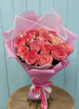 Букет 15 Розовых роз Равель в Плотниково