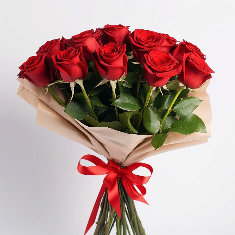 Букет 11 Красных роз Эдлесс Лав в Плотниково