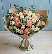 Букет цветов из:  Альстромерии и Розы #REPLACE_PRED# Плотниково