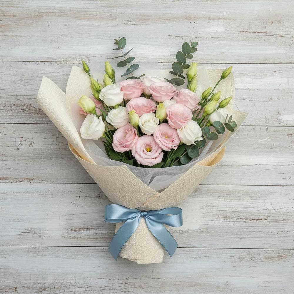 Букет цветов из: Лизиантусы в Плотниково